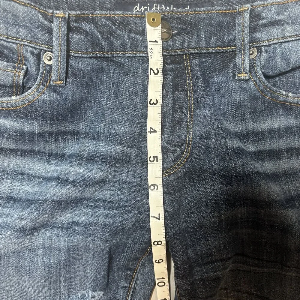 Driftwood Jeans For Women Size 29 Distressed Straight-Leg Denim Blue